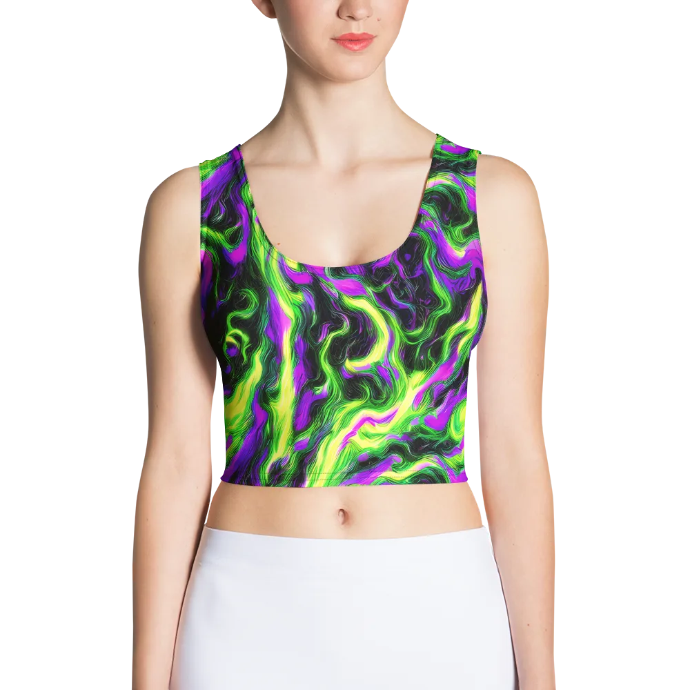 Neon Marble on Crop Top — Front