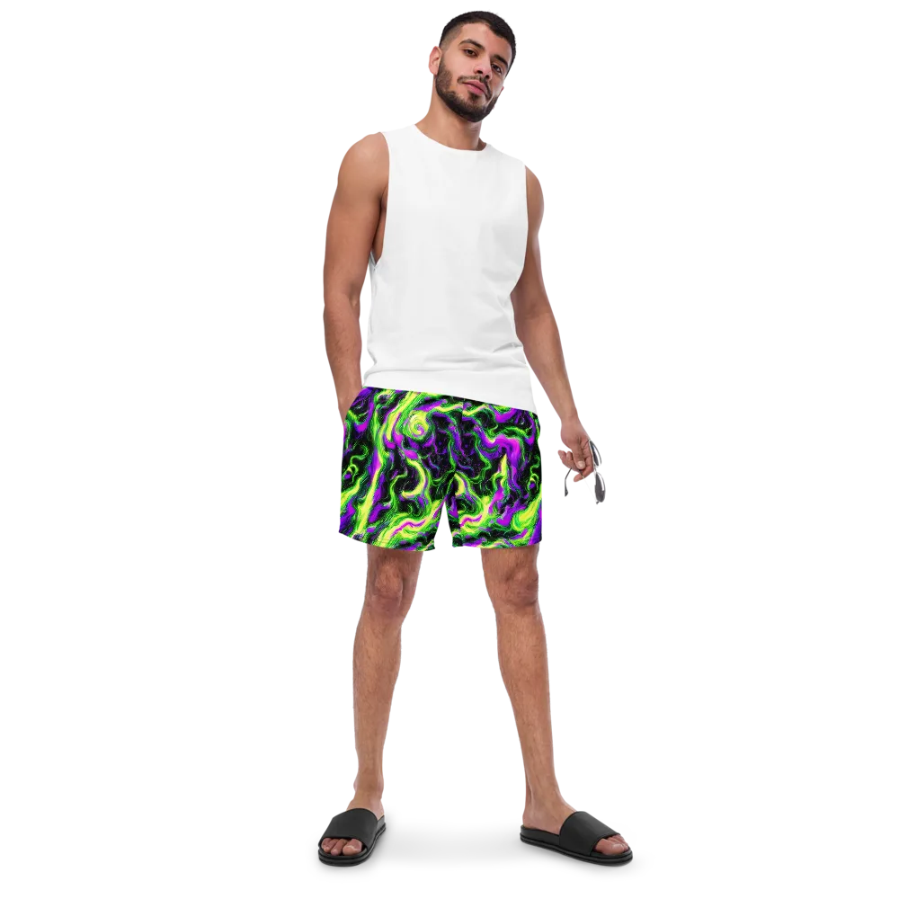 Neon Marble on Swim Trunks — Front