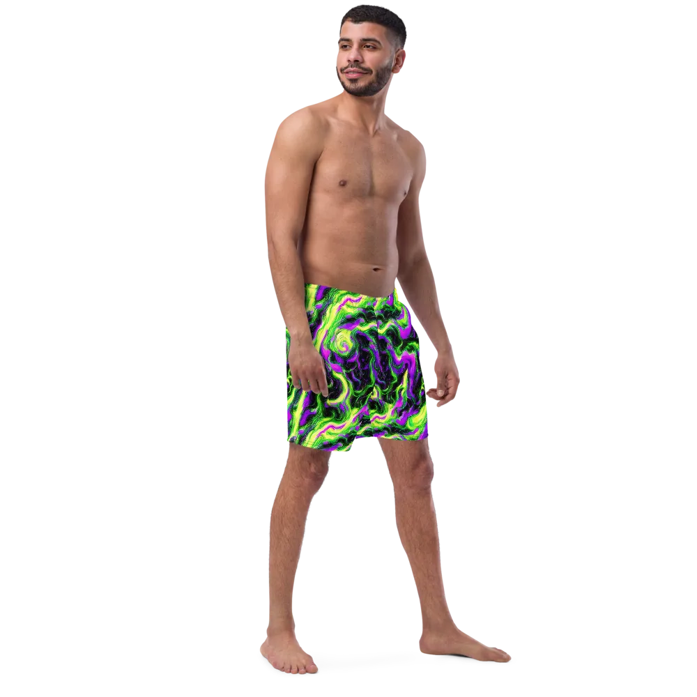 Neon Marble on Swim Trunks — Right Front