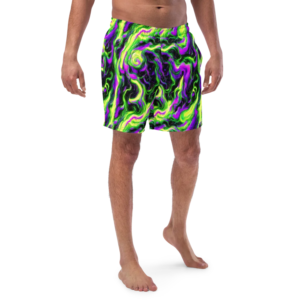 Neon Marble on Swim Trunks — Front