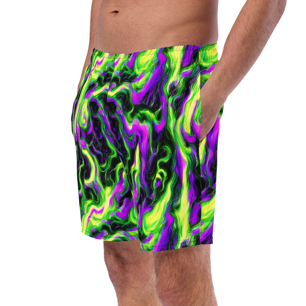 Neon Marble on Swim Trunks — Left Front