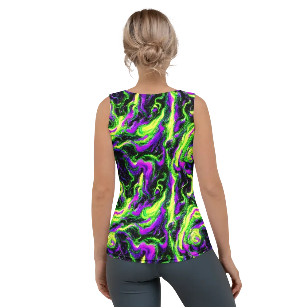 Neon Marble on Women's Tank Top — Back