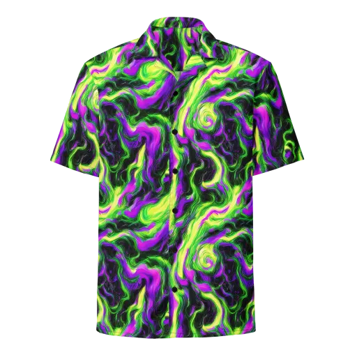 Neon Marble on a Button Shirt