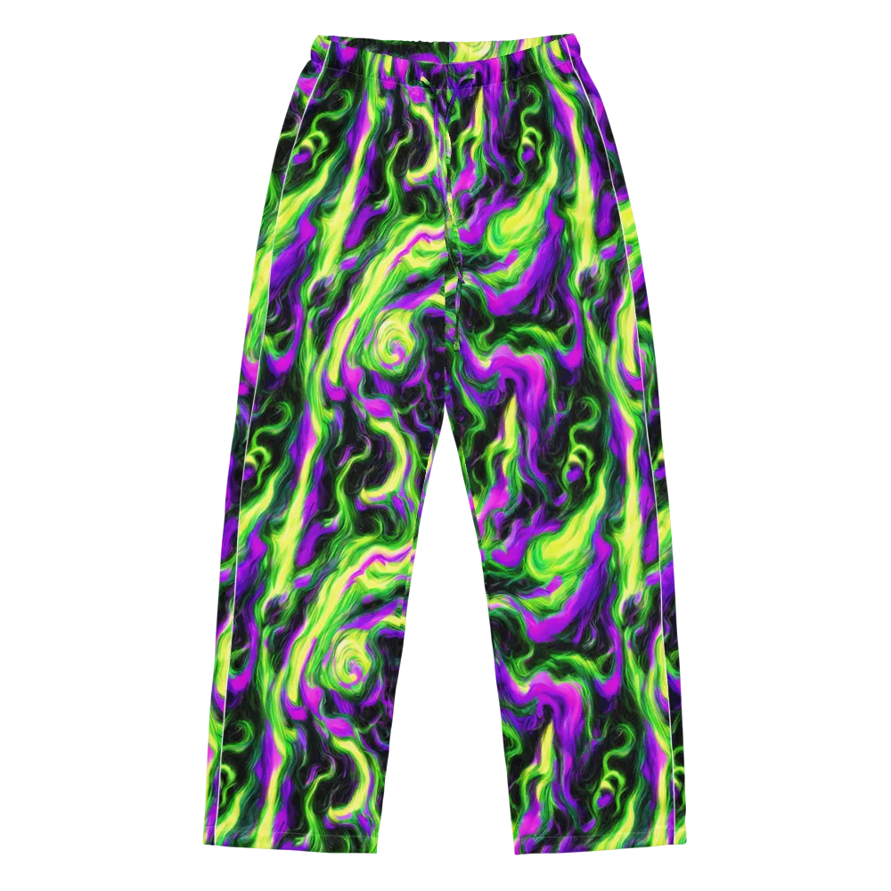 Neon Marble on Women's Pajama Pants — Front