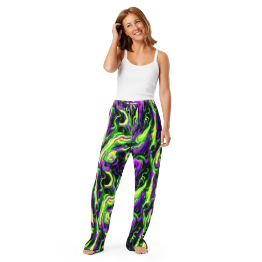 Neon Marble on a Women's Pajama Pants