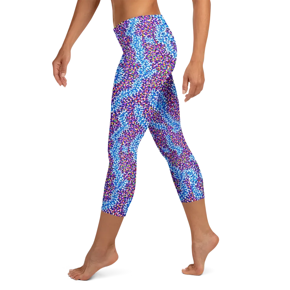 Prismatic Current on Capri Leggings — Left