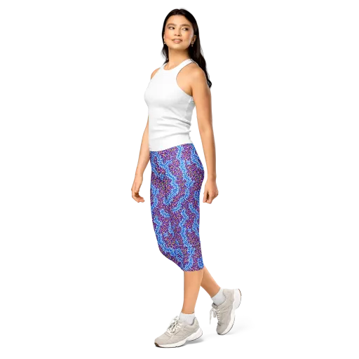 Prismatic Current on a Capri Leggings