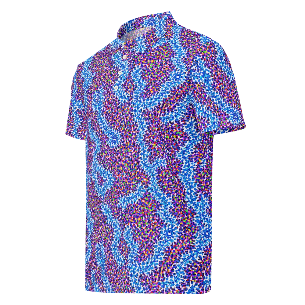 Prismatic Current on Men's Slim Fit Polo Shirt — Left Front
