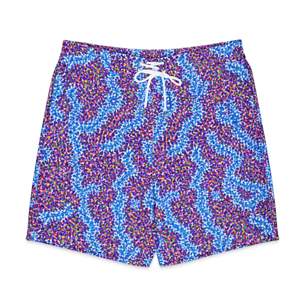 Prismatic Current on Men's Board Shorts — Front