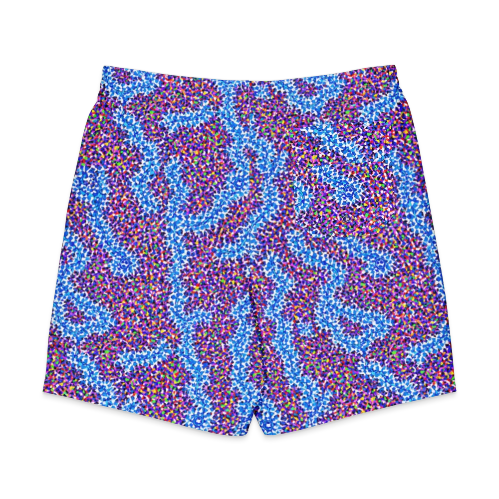Prismatic Current on Men's Board Shorts — Back