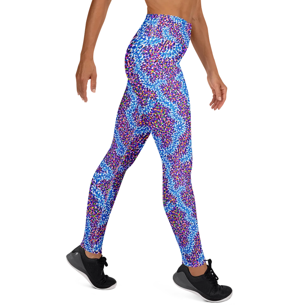 Prismatic Current on Yoga Leggings — Right