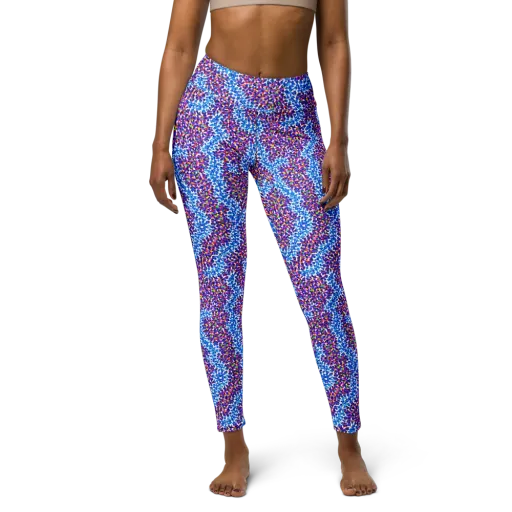 Prismatic Current on a Yoga Leggings