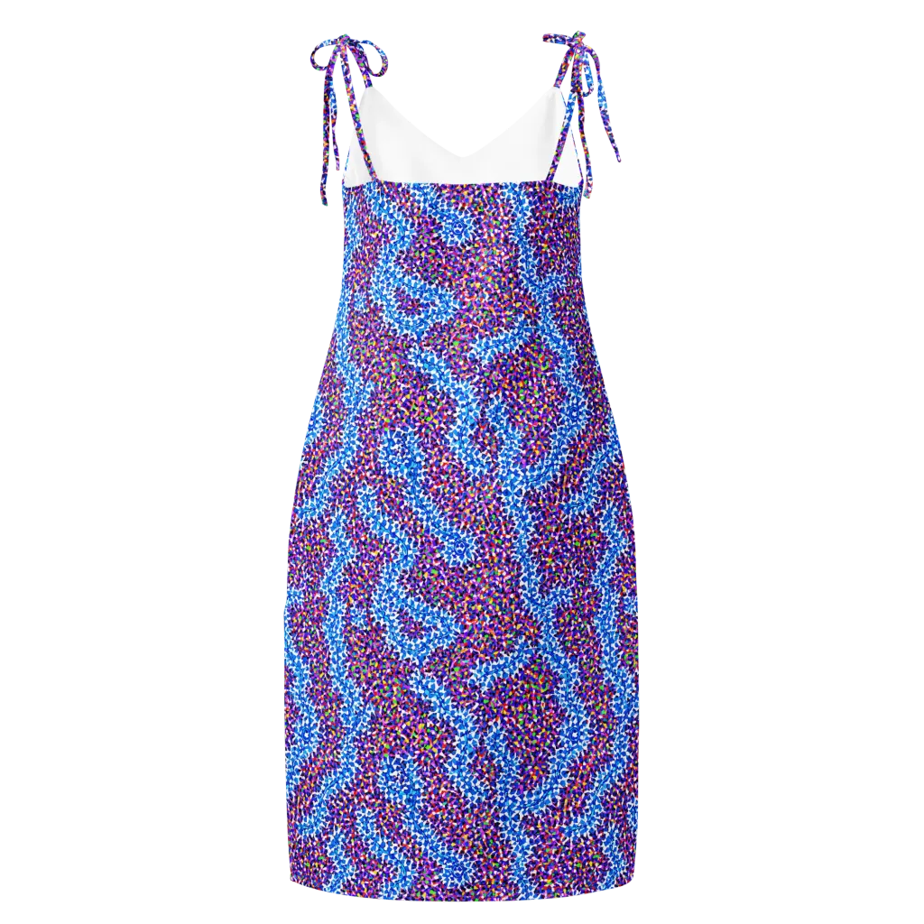 Prismatic Current on Slip Dress — Back
