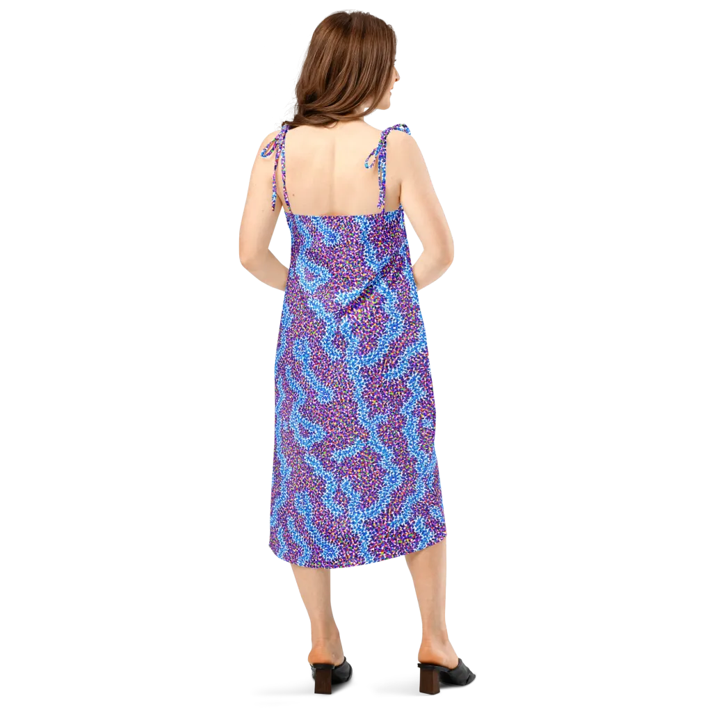 Prismatic Current on Slip Dress — Back