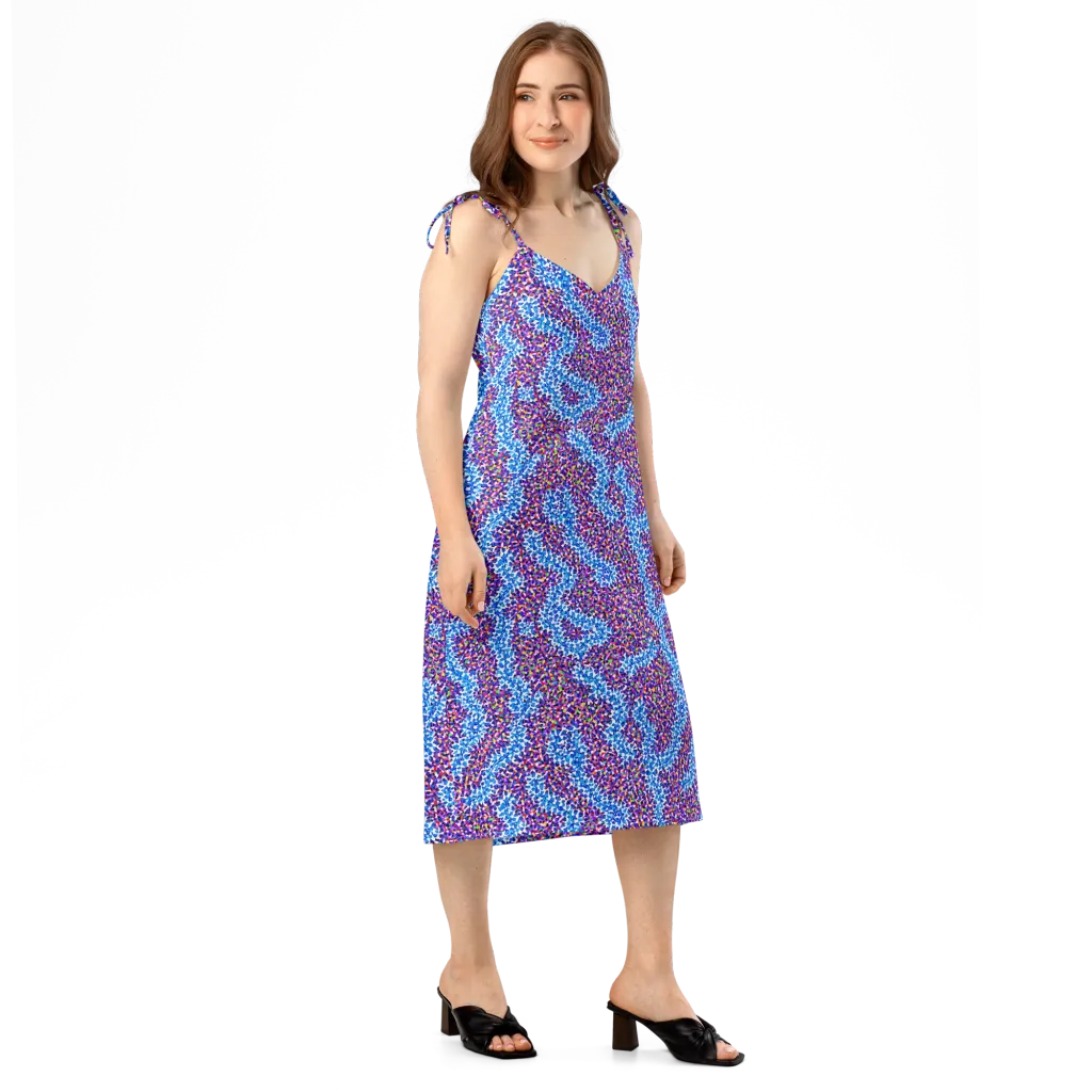 Prismatic Current on Slip Dress — Right Front