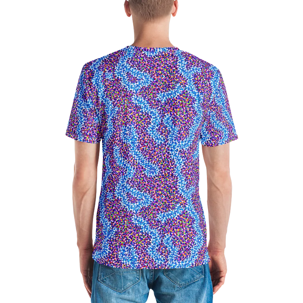 Prismatic Current on Men's Crew Neck T-Shirt — Back