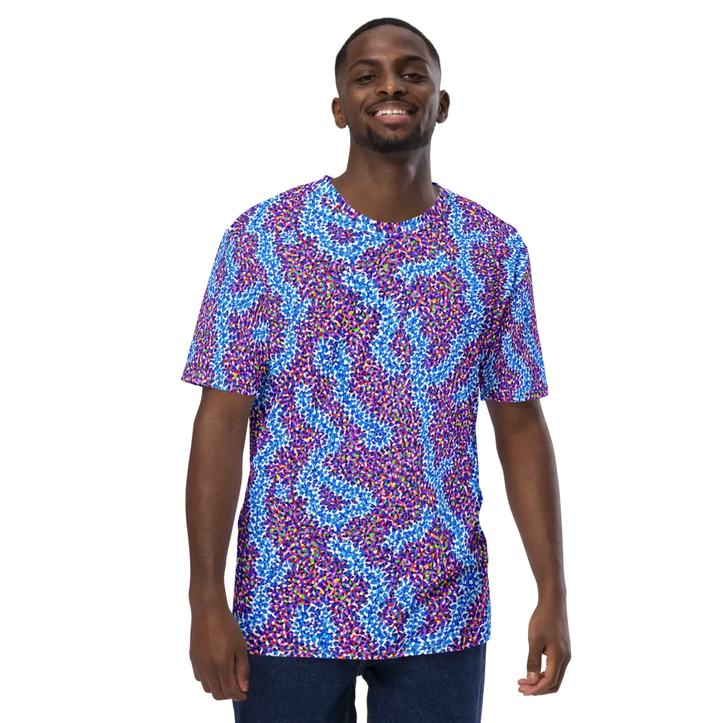 Prismatic Current on Men's Crew Neck T-Shirt — Front