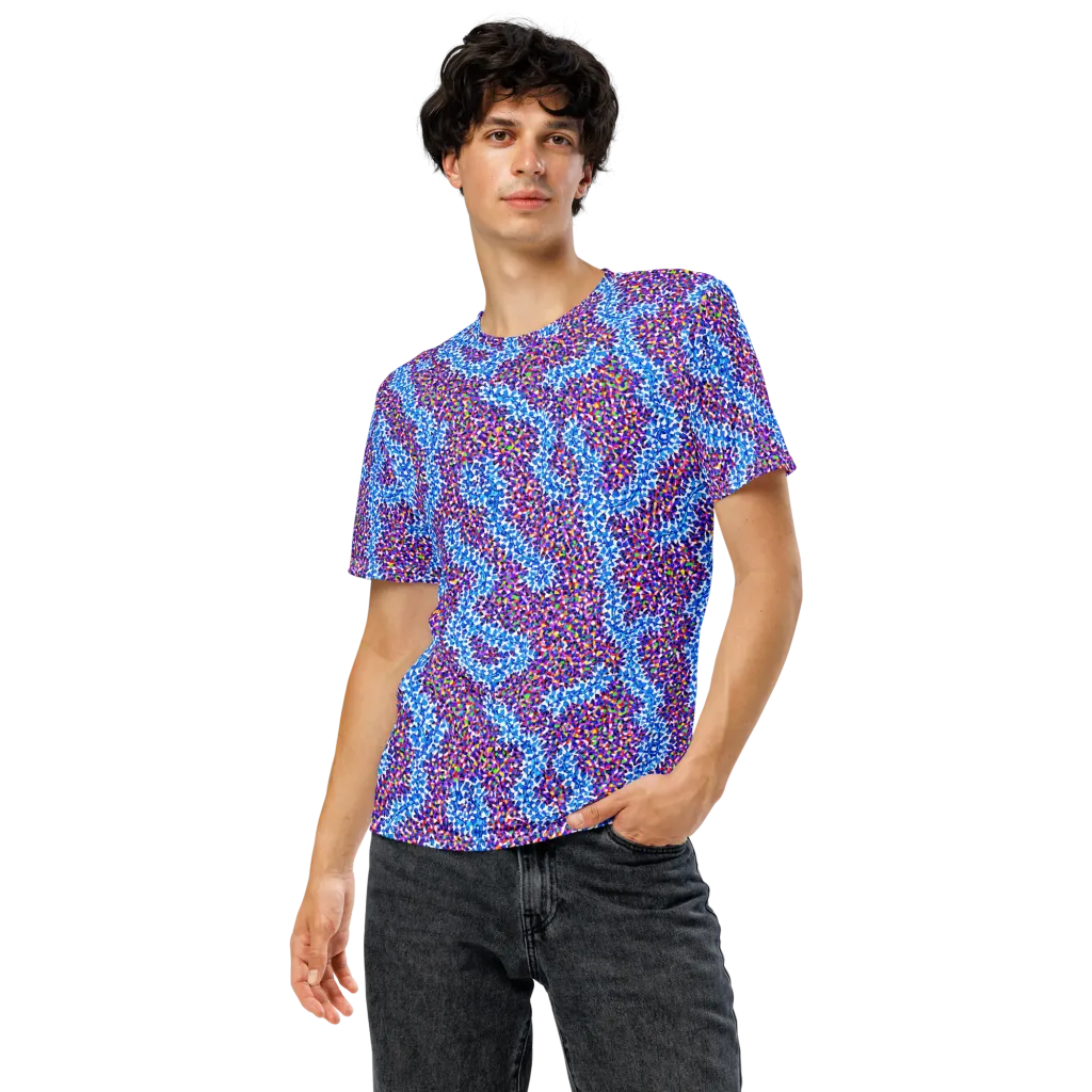 Prismatic Current on Men's Crew Neck T-Shirt — Front