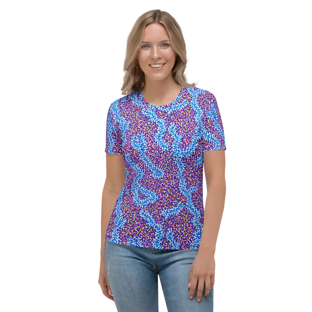 Prismatic Current on Women's Crew Neck T-Shirt — Front