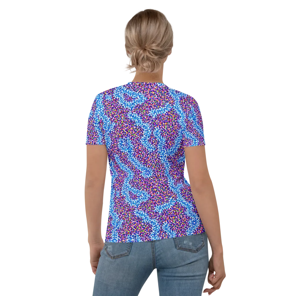 Prismatic Current on Women's Crew Neck T-Shirt — Back
