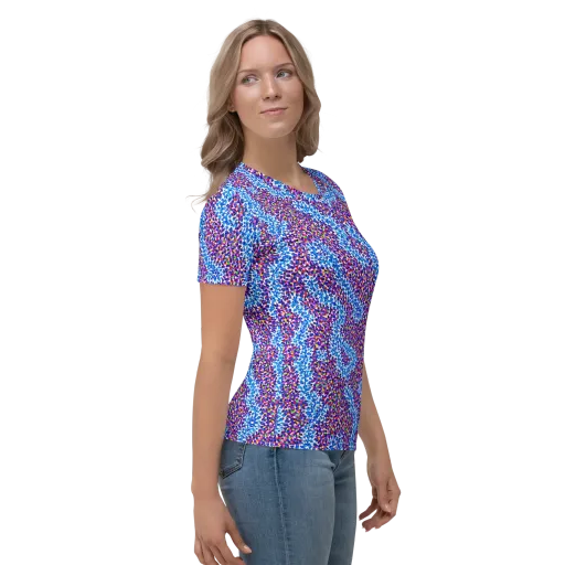 Prismatic Current on a Women's Crew Neck T-Shirt