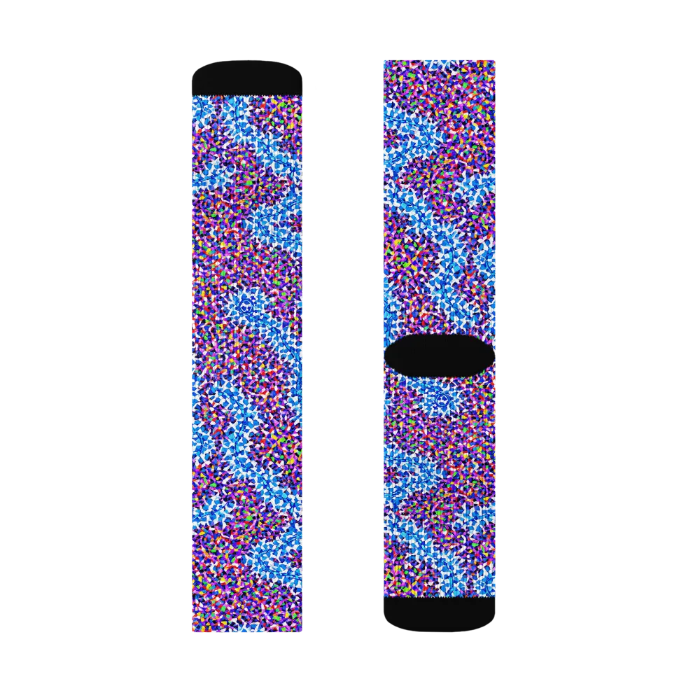 Prismatic Current on Socks — Left Sock
