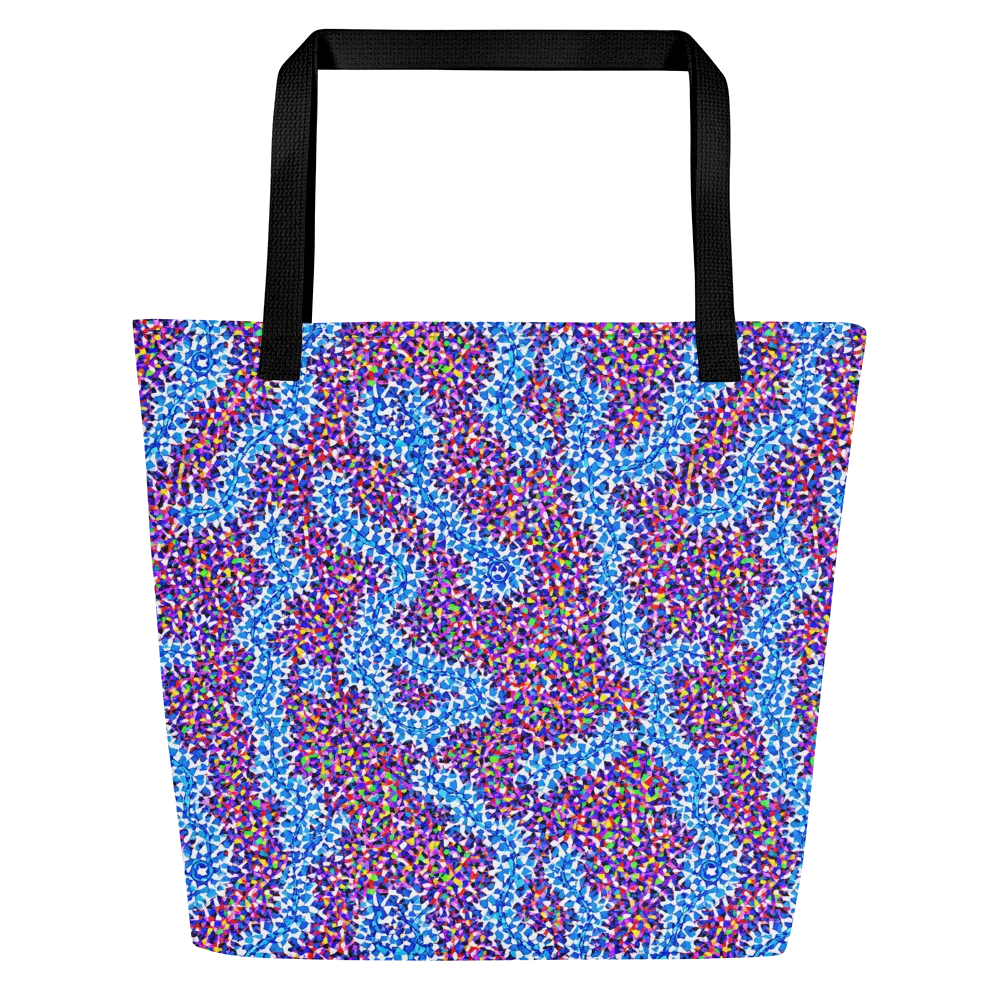 Prismatic Current on Large Tote Bag W/ Pocket — Front