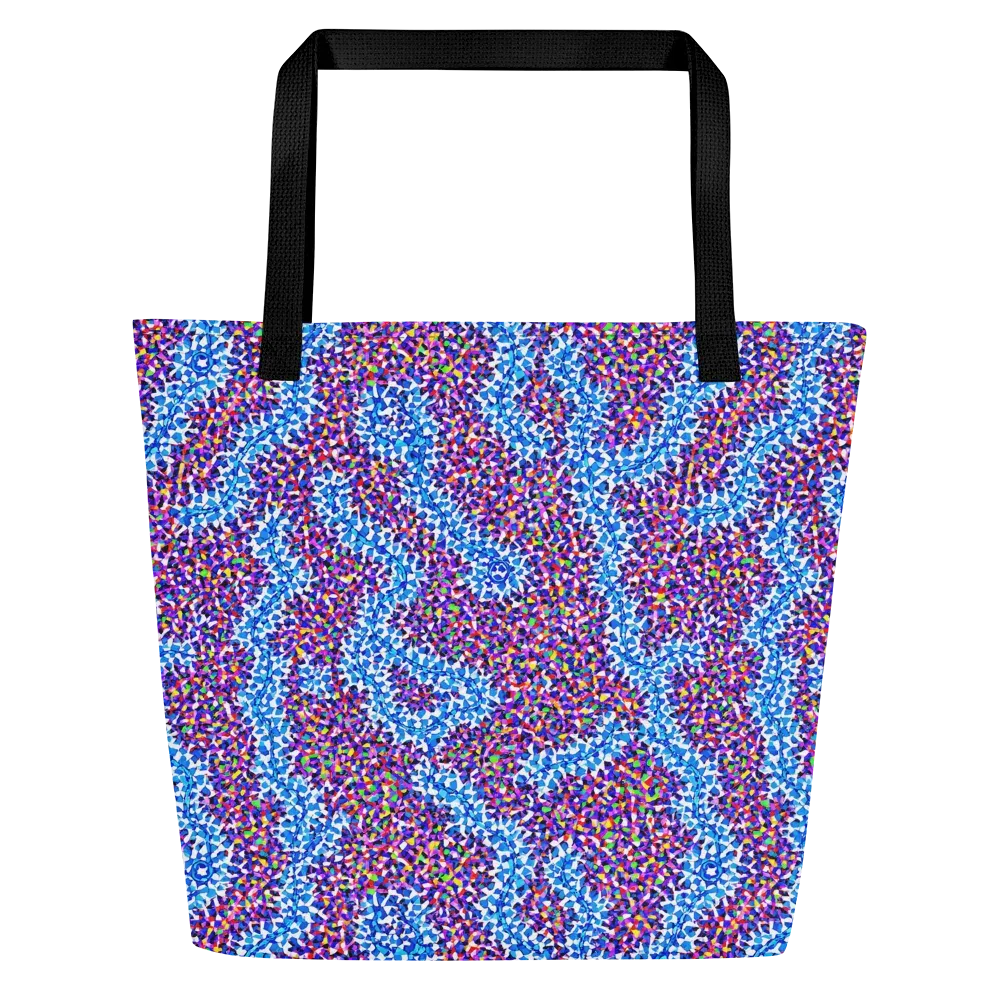 Prismatic Current on Large Tote Bag W/ Pocket — Front