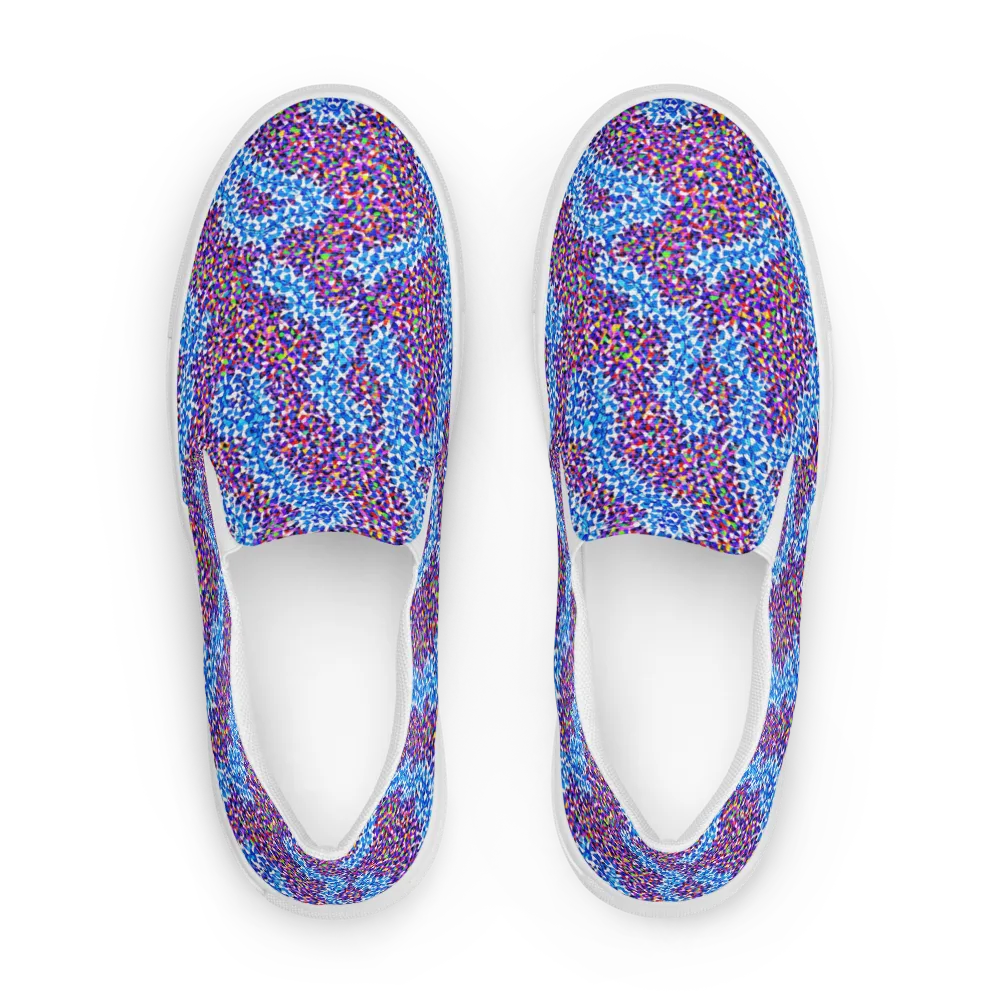 Prismatic Current on Women's Slip-On Canvas Shoes — Front