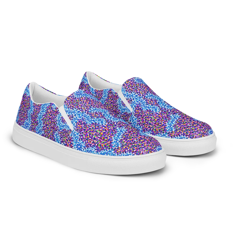 Prismatic Current on Women's Slip-On Canvas Shoes — Right Front