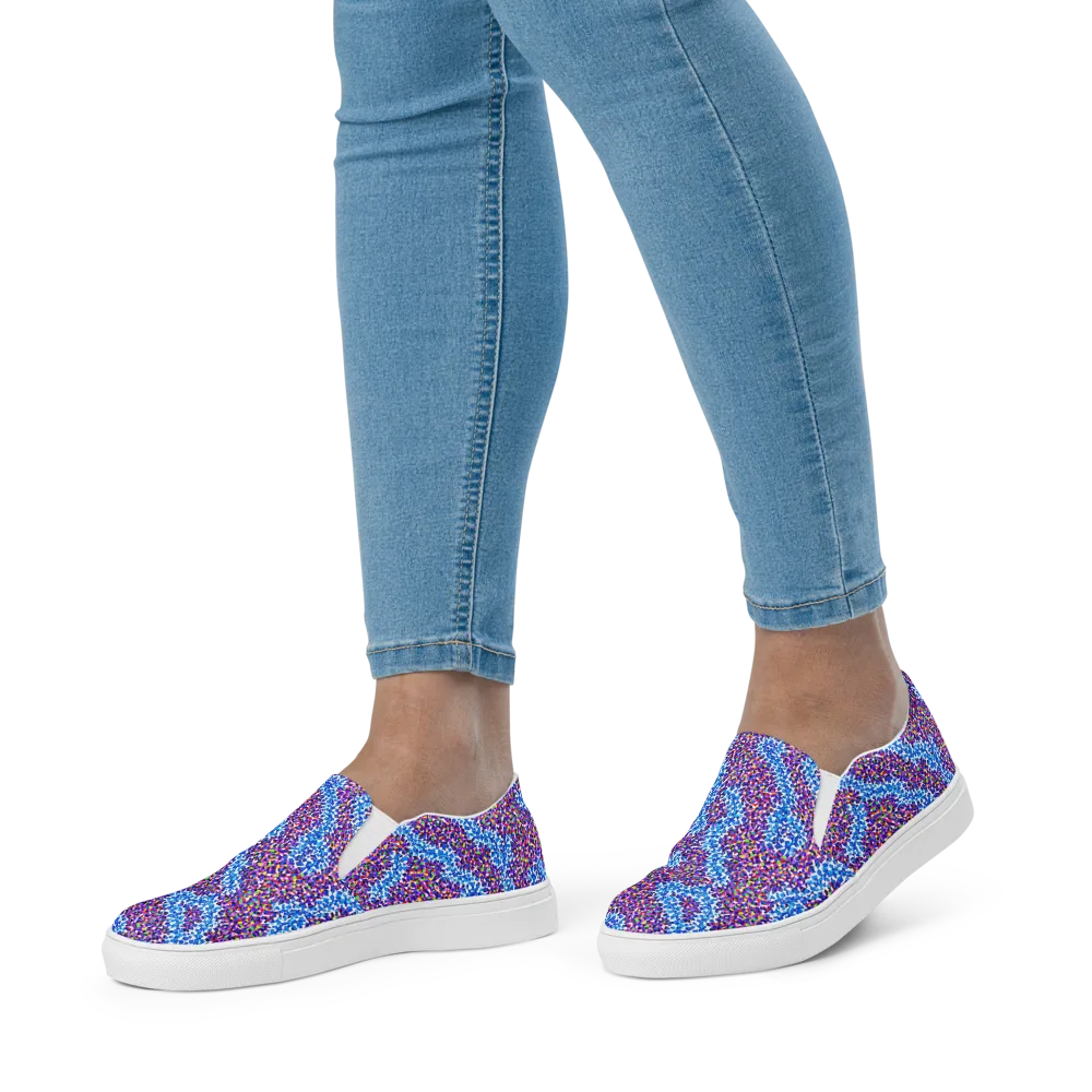 Prismatic Current on Women's Slip-On Canvas Shoes — Front