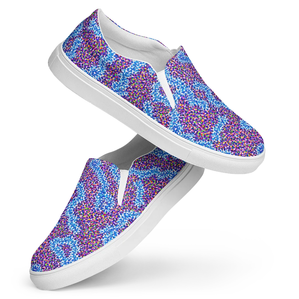 Prismatic Current on Women's Slip-On Canvas Shoes — Front