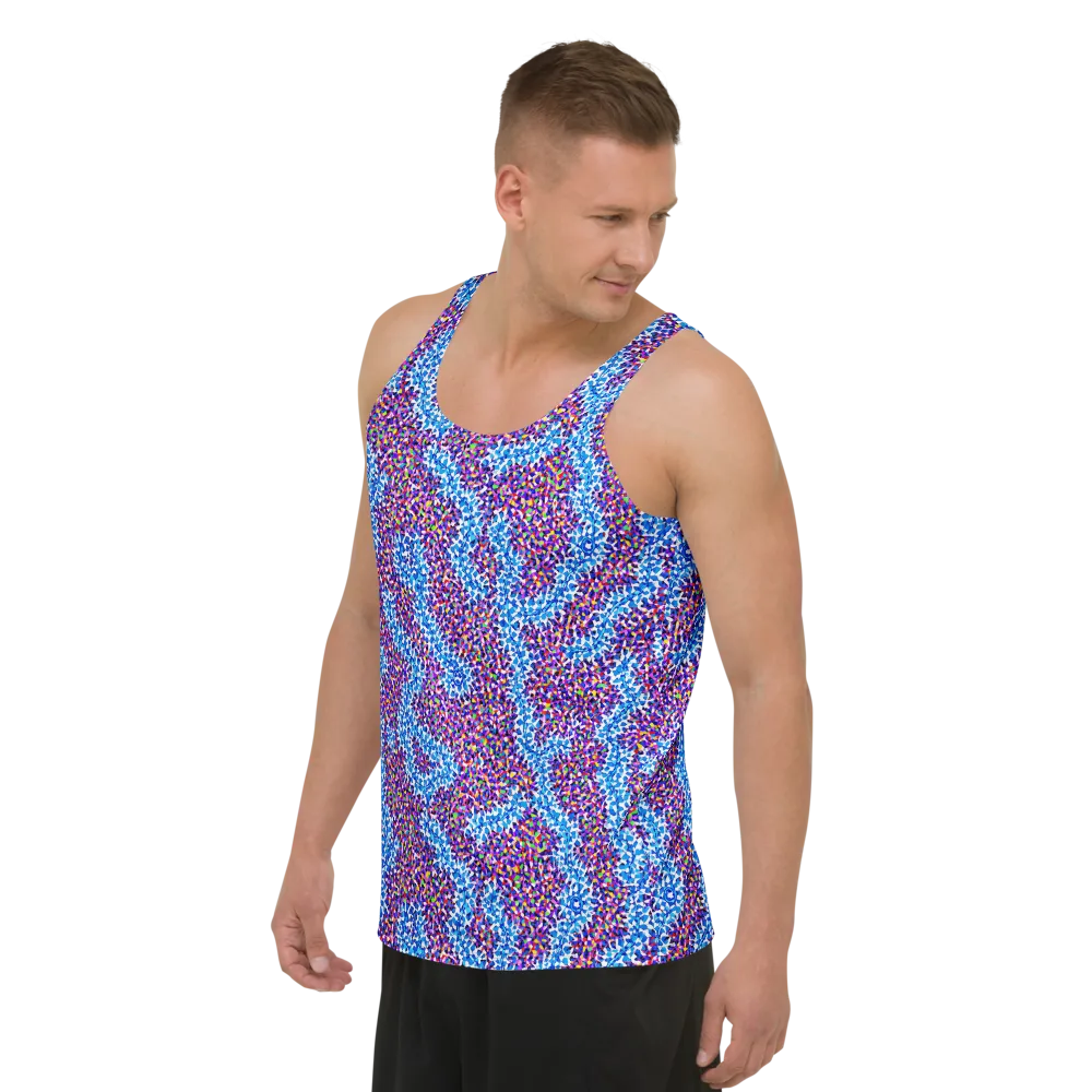 Prismatic Current on Men's Tank Top — Left Front