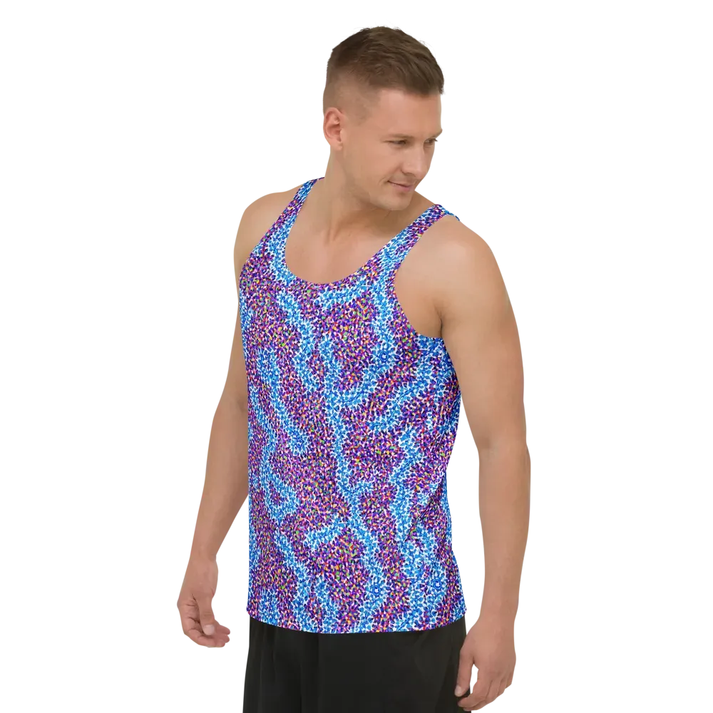 Prismatic Current on Men's Tank Top — Left Front
