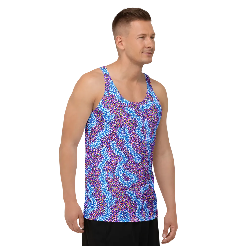 Prismatic Current on Men's Tank Top — Right Front
