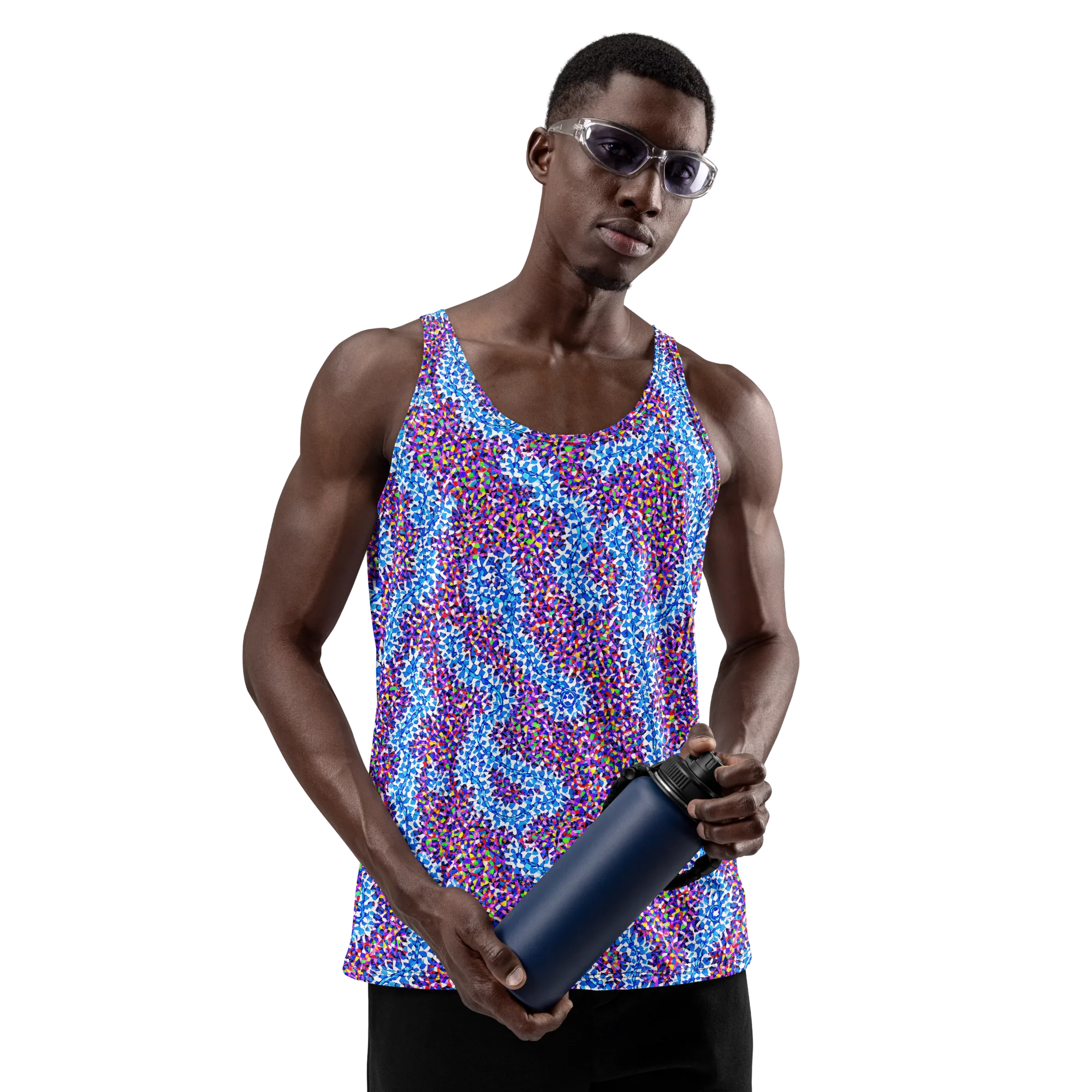 Prismatic Current on Men's Tank Top — Front