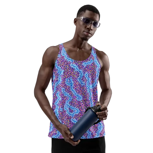 Prismatic Current on a Men's Tank Top