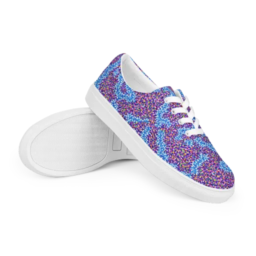 Prismatic Current on a Men's Lace-Up Canvas Shoes