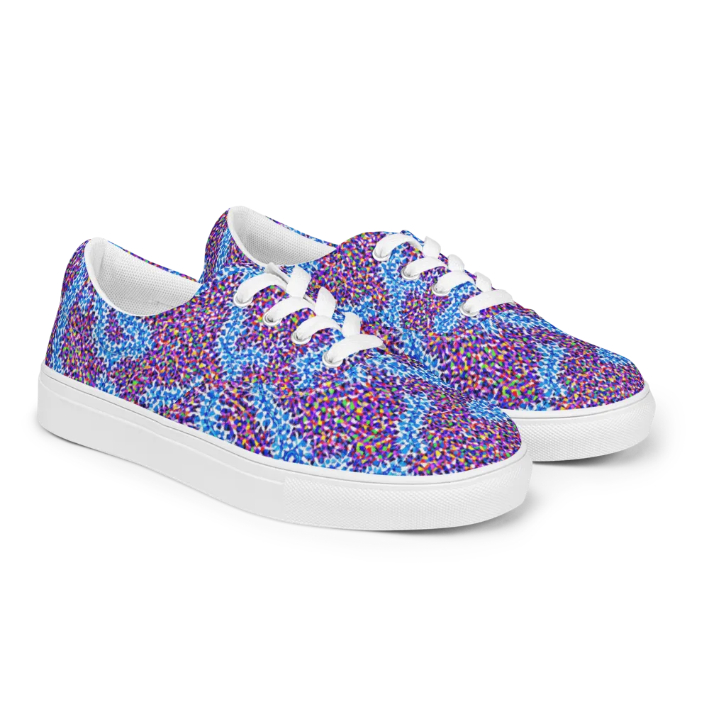 Prismatic Current on Men's Lace-Up Canvas Shoes — Right Front