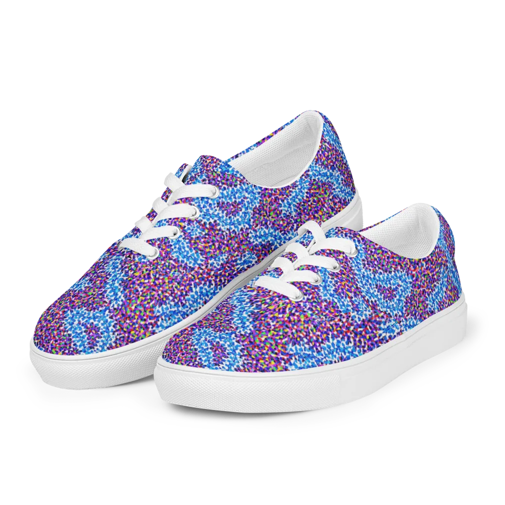 Prismatic Current on Men's Lace-Up Canvas Shoes — Left Front