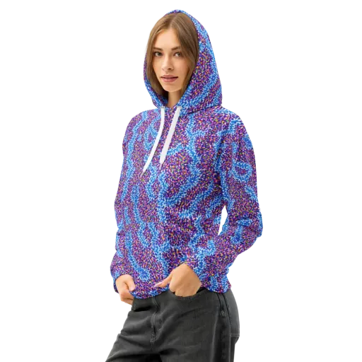 Prismatic Current on a Cotton Hoodie