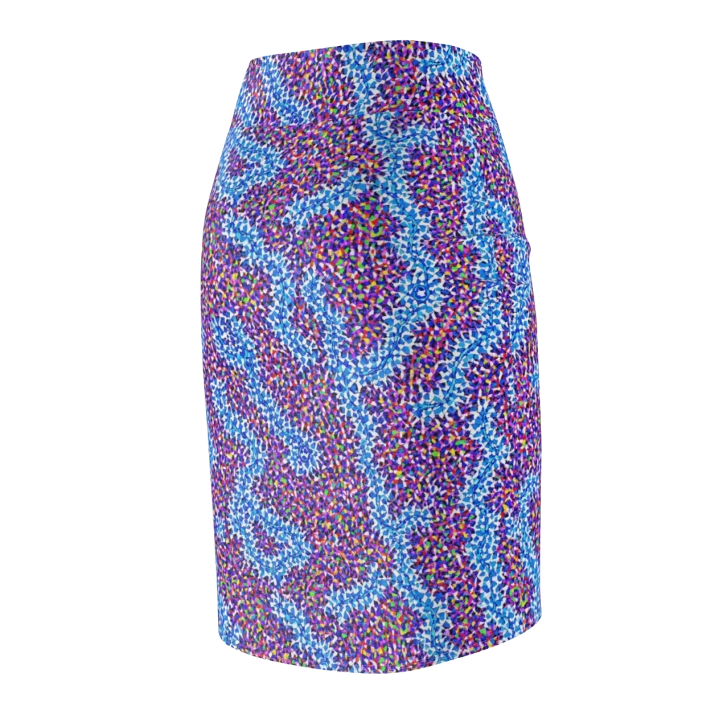 Prismatic Current on Pencil Skirt — Back Side