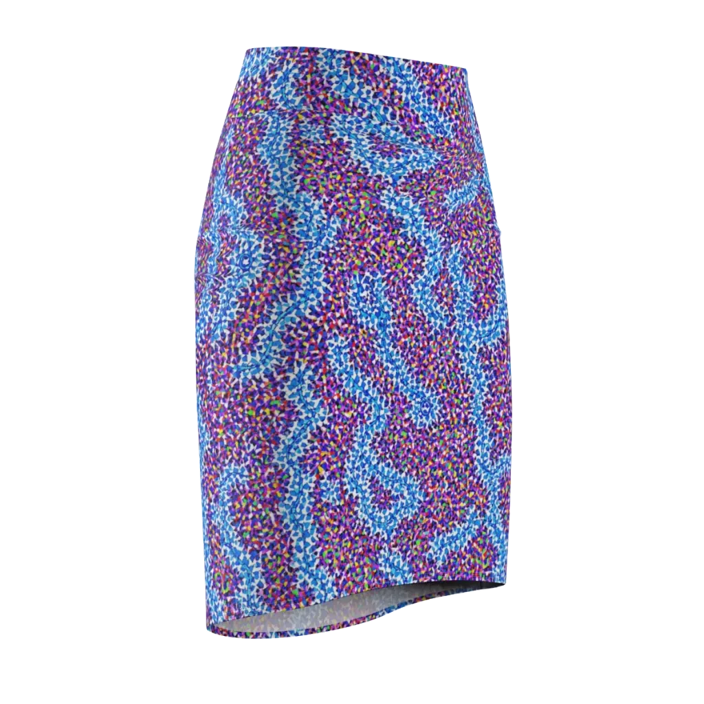 Prismatic Current on Pencil Skirt — Front Side