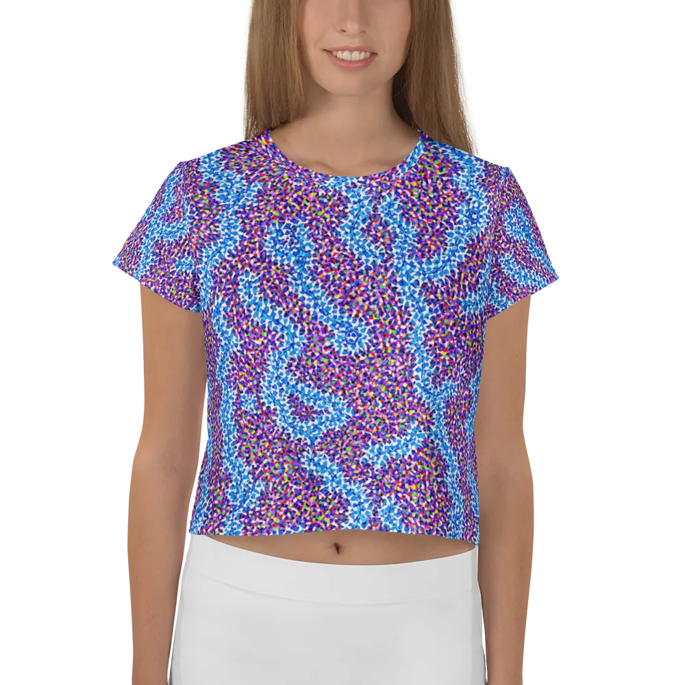 Prismatic Current on Crop Tee — Front