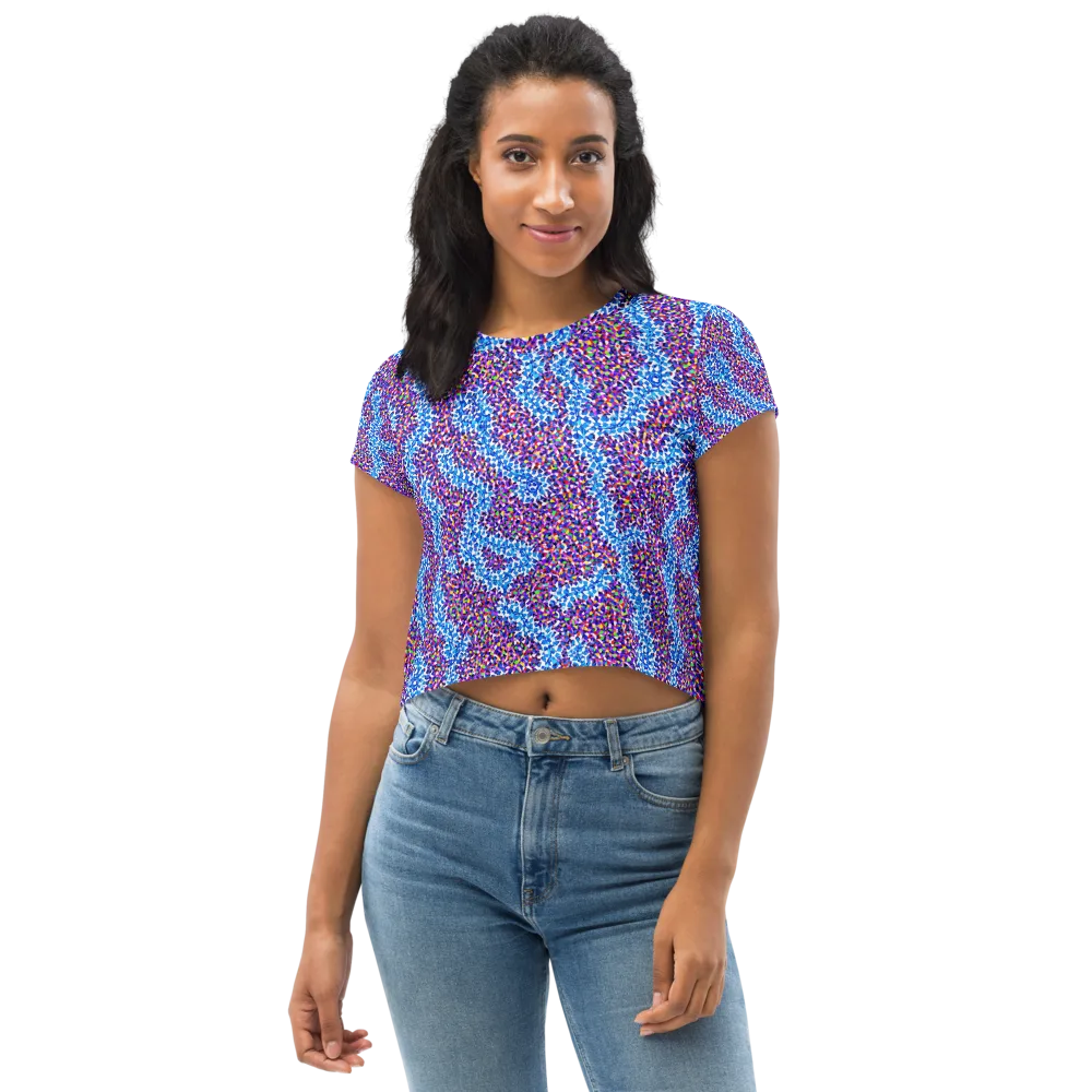 Prismatic Current on Crop Tee — Front