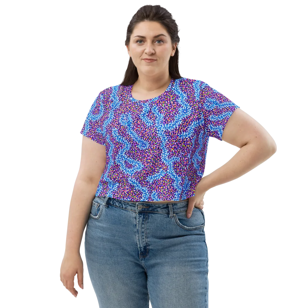 Prismatic Current on Crop Tee — Front