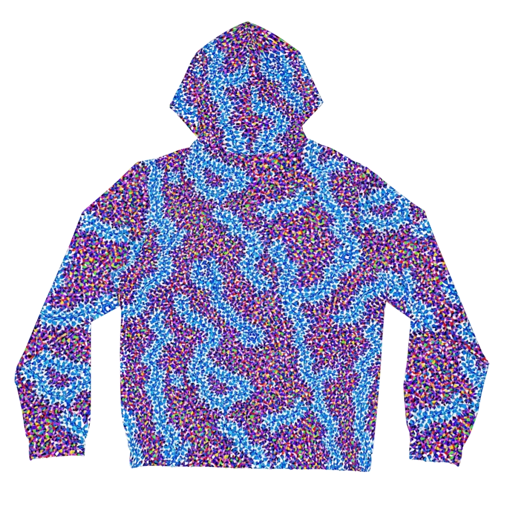 Prismatic Current on Women's Full-Zip Hoodie — Back