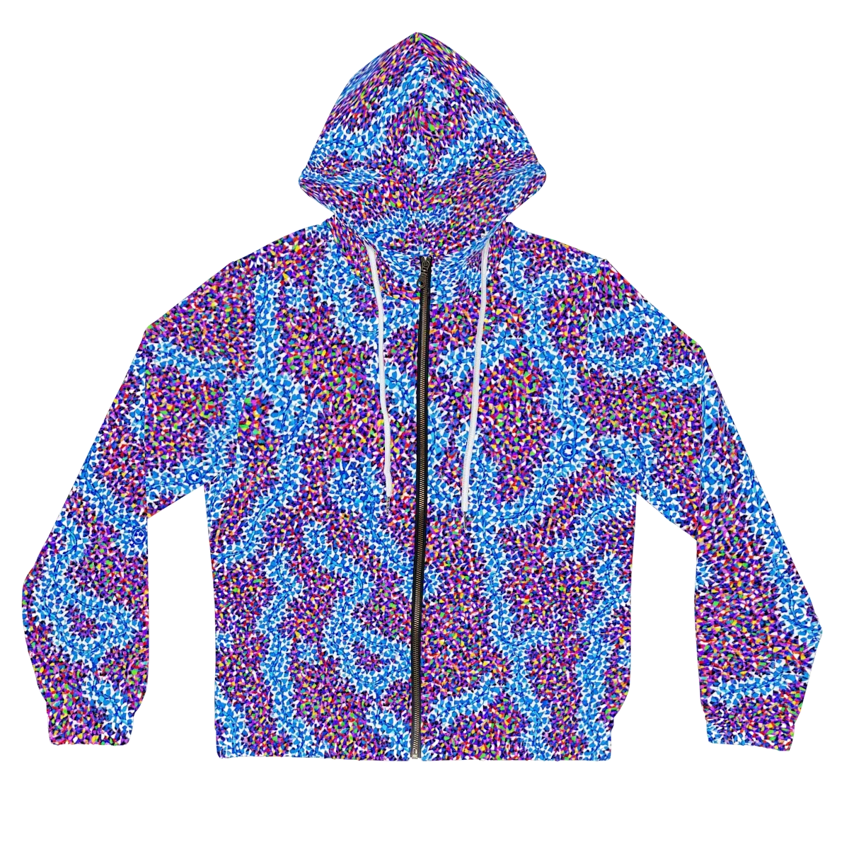 Prismatic Current on Women's Full-Zip Hoodie — Front