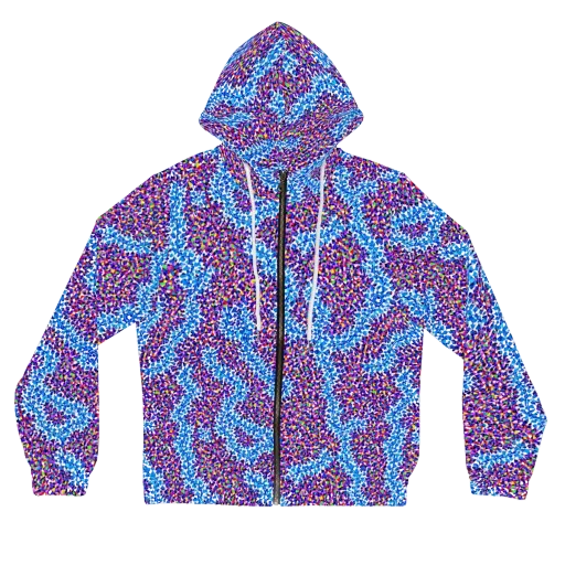 Prismatic Current on a Women's Full-Zip Hoodie