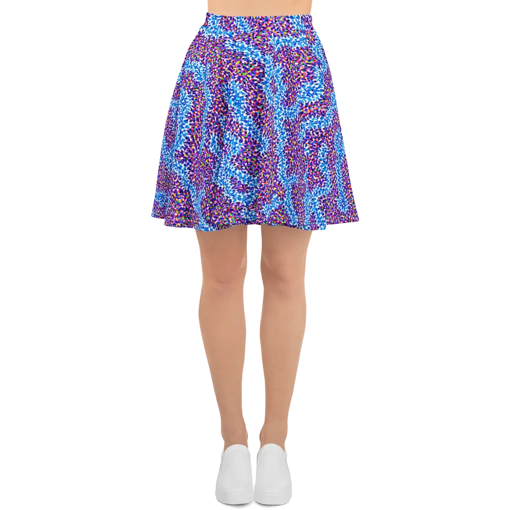 Prismatic Current on Skater Skirt — Front
